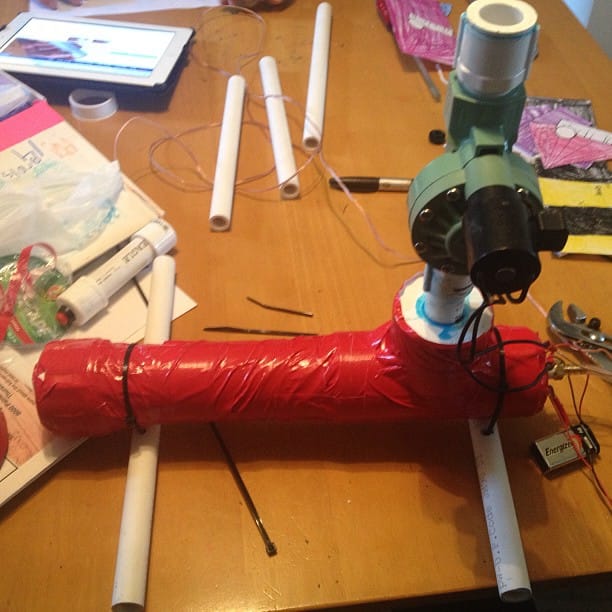 Almost finished product @makemagazine compressed air rocket launcher