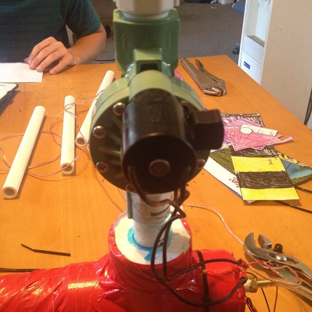 This is getting awesome! @makemagazine compressed air rocket launcher