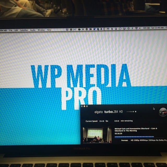 Rendering all of the videos of WordCamp OC while at #wcoc #overachiever #wordpress