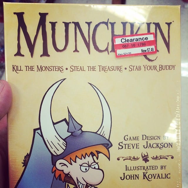 Munchkin card game is on clearance for $7.48