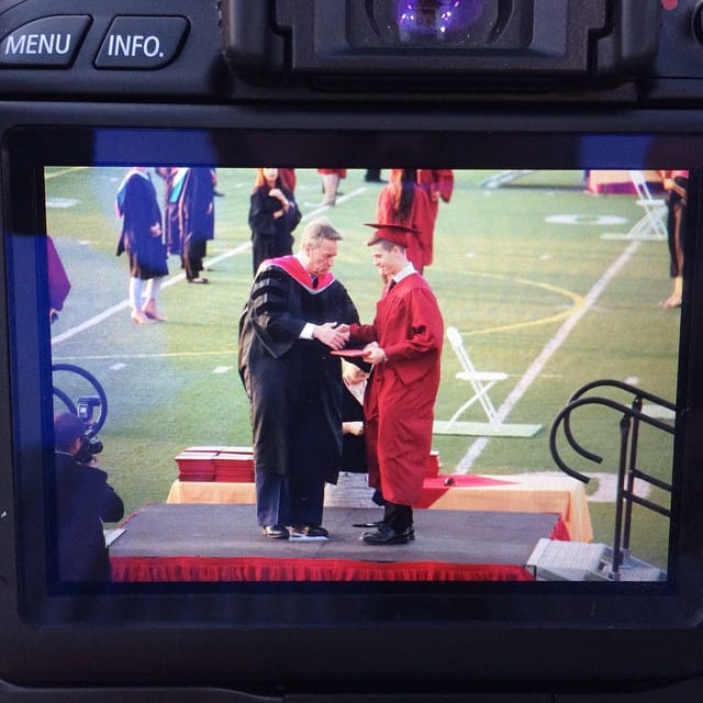 Quick photo of @insert_awesomeness_here my son Chris graduating from