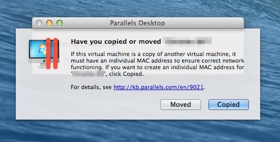 Copying a VM from Parallels to another computer