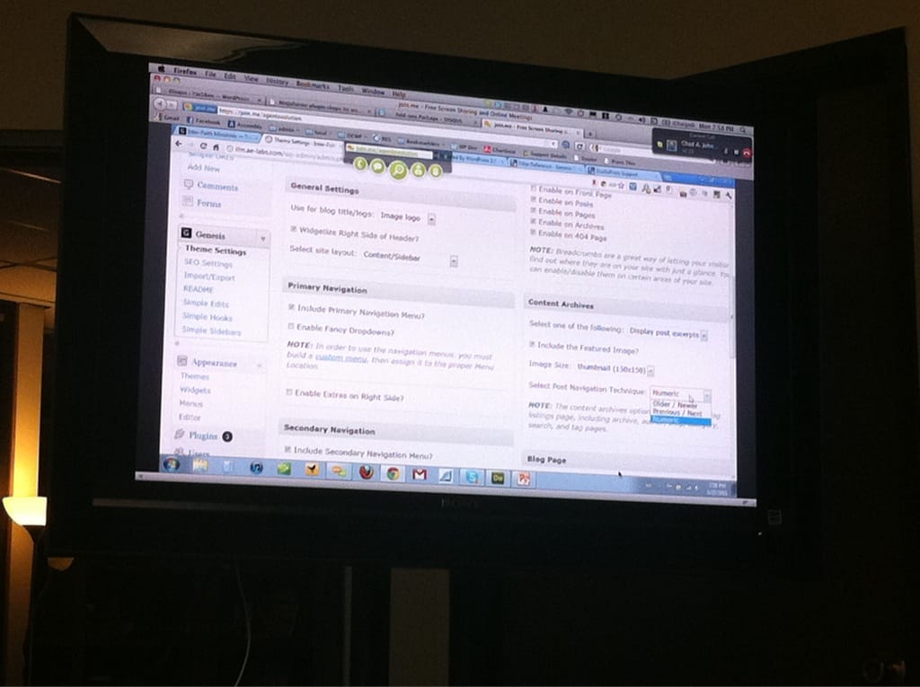 OC Wordpress demoing Genesis framework Post image