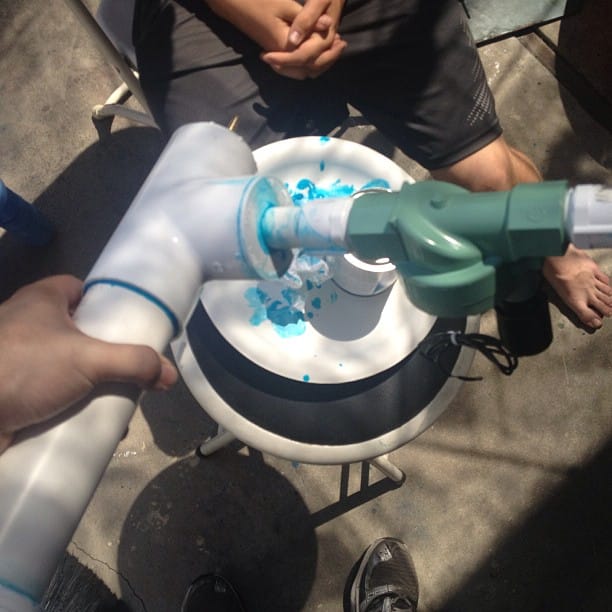 We're creating the @makemagazine compressed air rocket launcher. Sealing the air chamber Post image