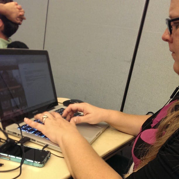 Watching my wife @jentucker write show notes for the last 2 episodes of @wpwatercooler #wclax Post image