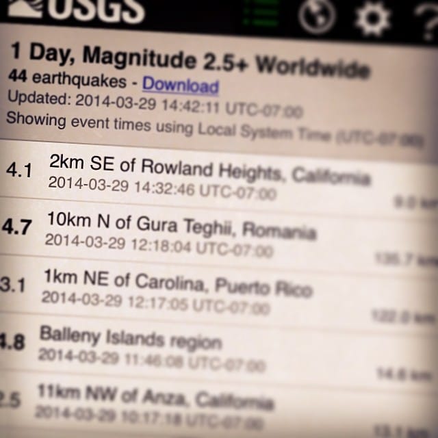 4.1, here in Whittier it felt like a truck his the side of the apartment. One violent shake and that was it. #earthquake #aftershock Post image