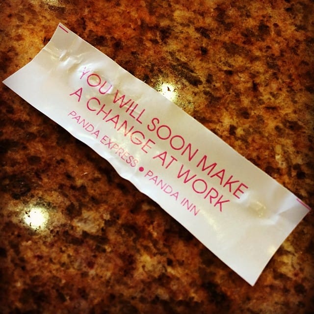 I do this every day at work. #fortunecookie Post image