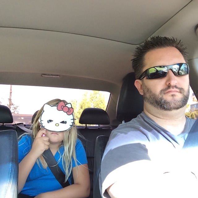 Driving hello kitty home from vbs Post image