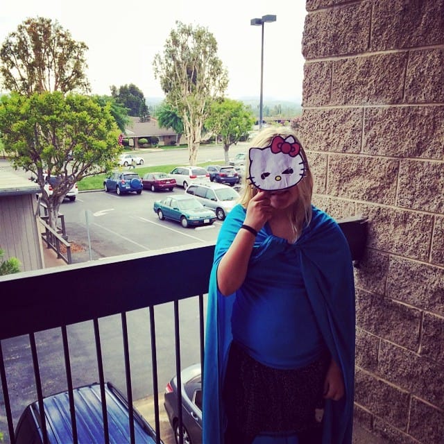 Today at @evfreefullerton VBS is Dress like a superhero day. I present you with Hello Kitty Girl #evfreefullerton #vbs Post image