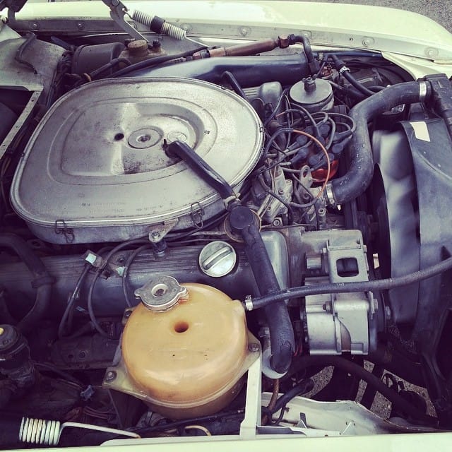 Flushed the cooling system in my sons car, seems to be working good now. #Mercedes #450slc Post image