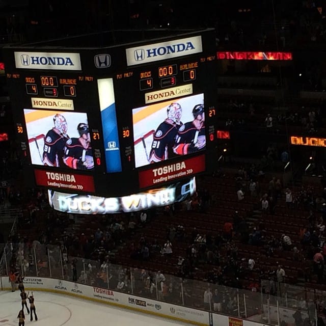 4-1 final. Yay Ducks! #firstgame #ducks #hockey Post image