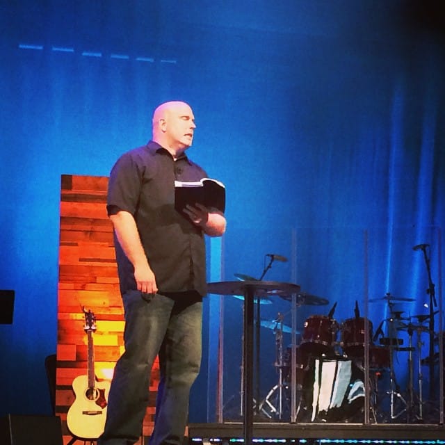 At church @mikeerre takes stage Post image