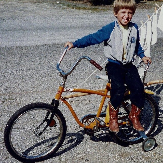 Me on a bike when I was a lil kid #tbt #rockthoseboots #bananaseat Post image