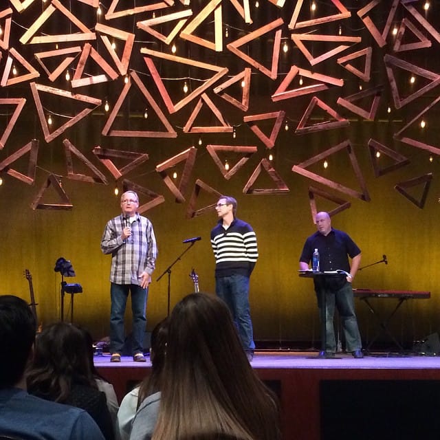 Fred up on stage with @sparkykerr and @mikeerre talk about #evfreerooted at #evfreefullerton Post image