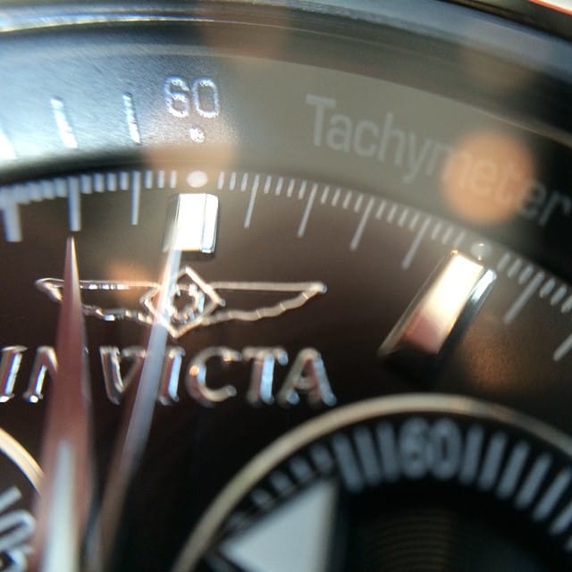Playing around with my #Olloclip and my invicta watch. I love the macro lens on this thing. Post image