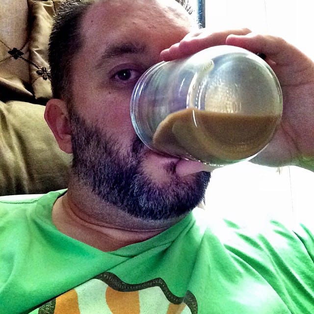 You serve something in a mason jar I guess you can call it #hipster. this is me drinking my hipster #coffee Post image