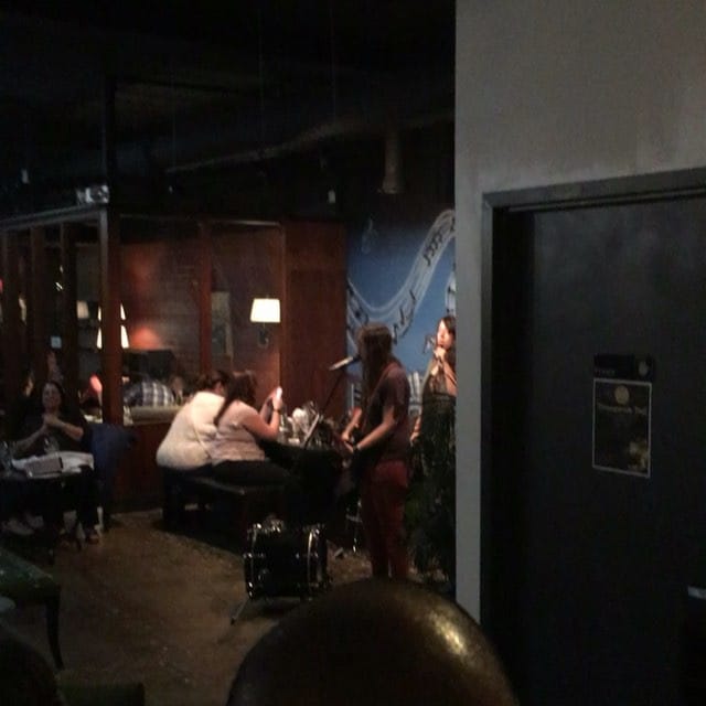 Watching @sereedmedia and @aliciamurphymusic at @openthebookstore. Yay my fave song! Post image