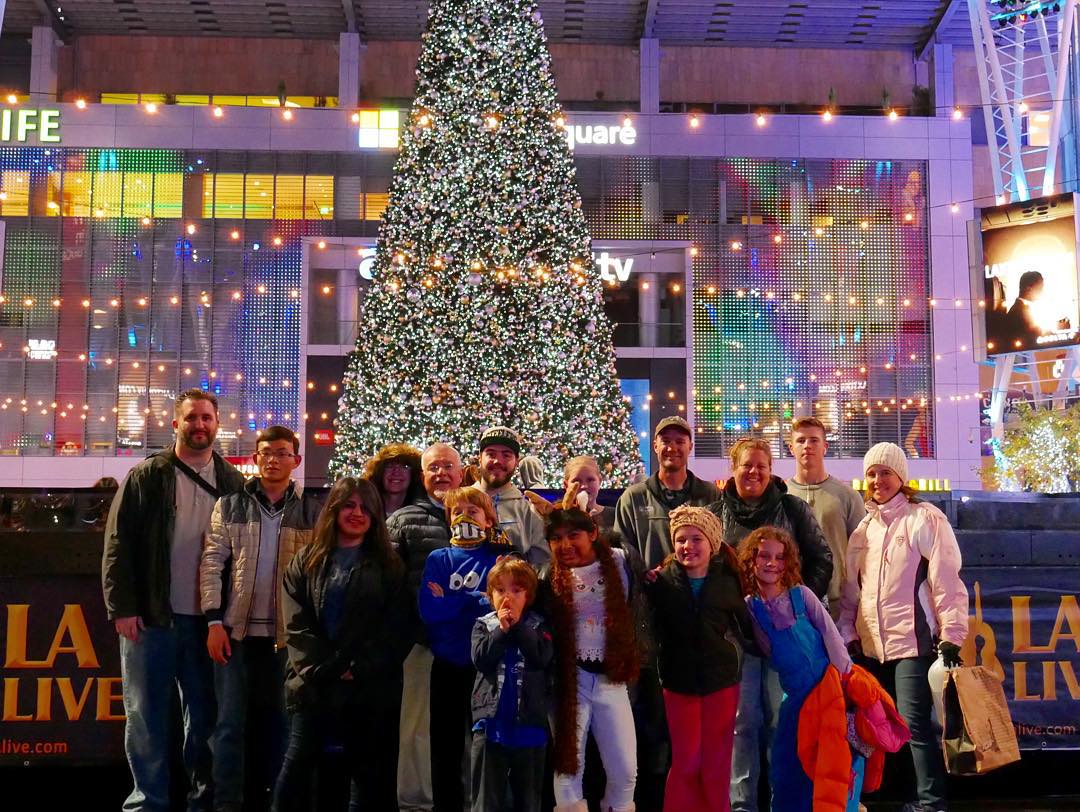 The family skating outside of LA Live Post image