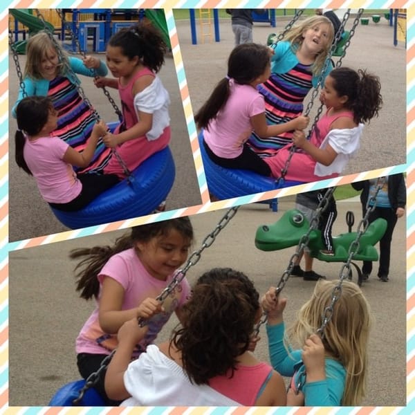 Jessalyn and friends playing at the park