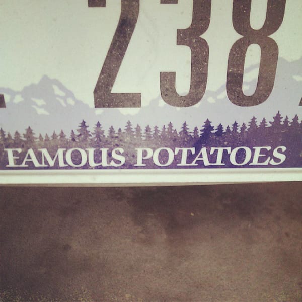 Famous Potatoes #idaho #licenseplate