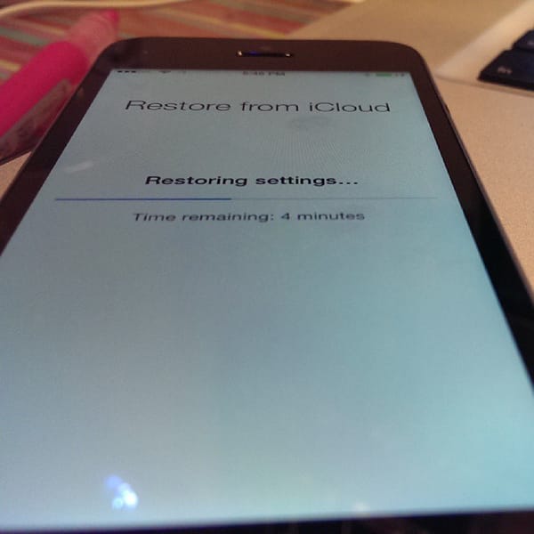 Restoring my new iPhone 5S