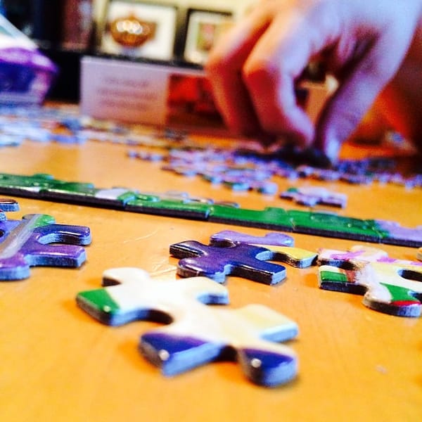 My wife working on a #puzzle