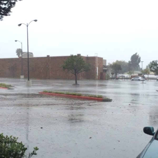 This weird thing is happening in California. Rain? What is that?