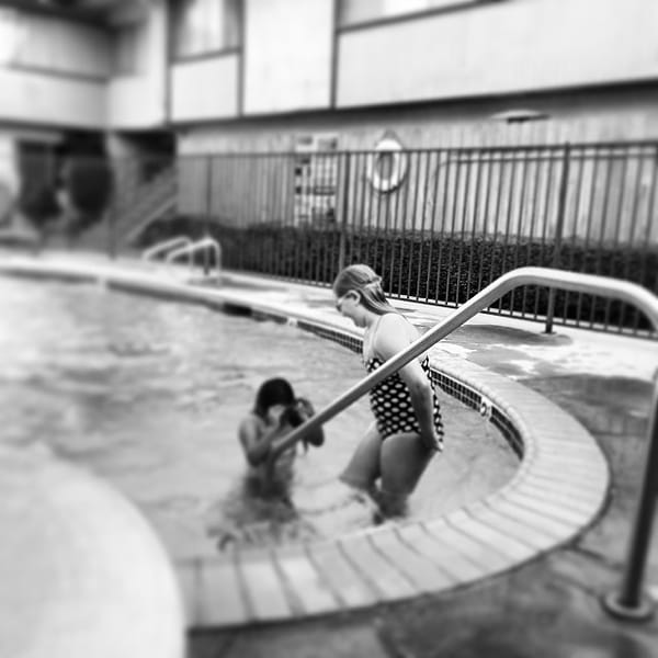 Swim or not swim, pretty" black and white" is Jessalyn's day most weekends. #365