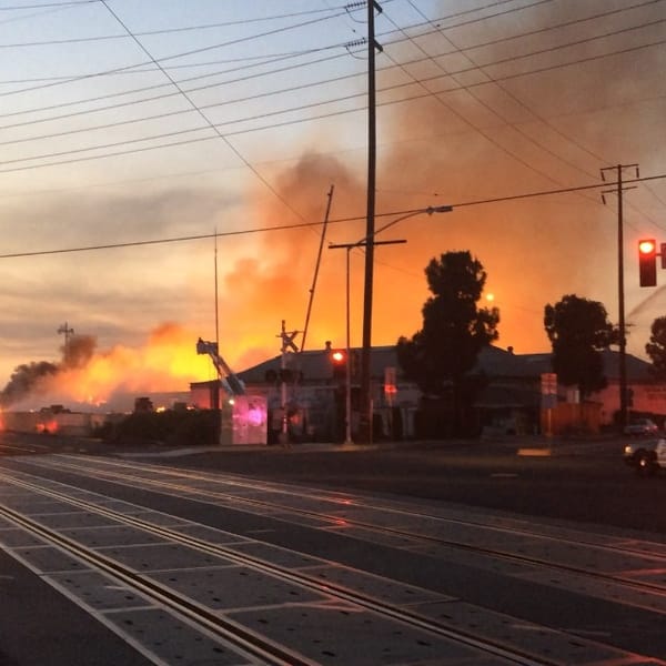 Santa Fe Springs Marquard at Rosecrans Fire