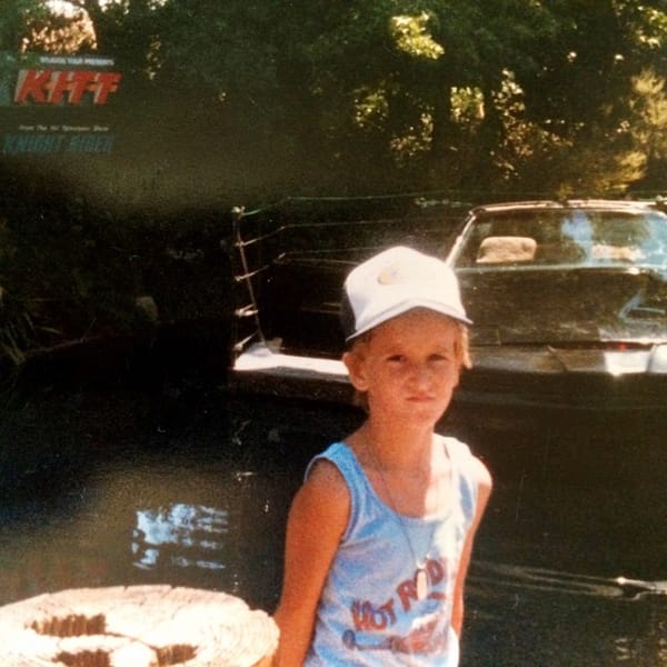 #tbt young me at Universal Studios with my favorite car, K.I.T.T of Knight Rider fame #car