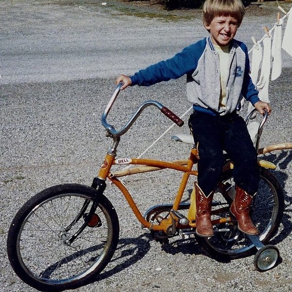 Me on a bike when I was a lil kid #tbt #rockthoseboots #bananaseat