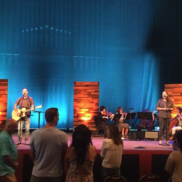 Awesome accompaniment on stage at #EvFreeFullerton #church