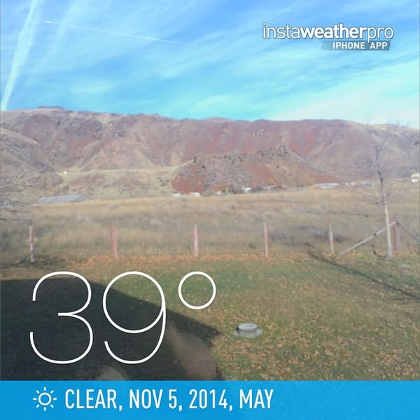 39°F this morning, looks like it's going to be a nice day. #weather #wx #may #idaho #day #autumn #cold