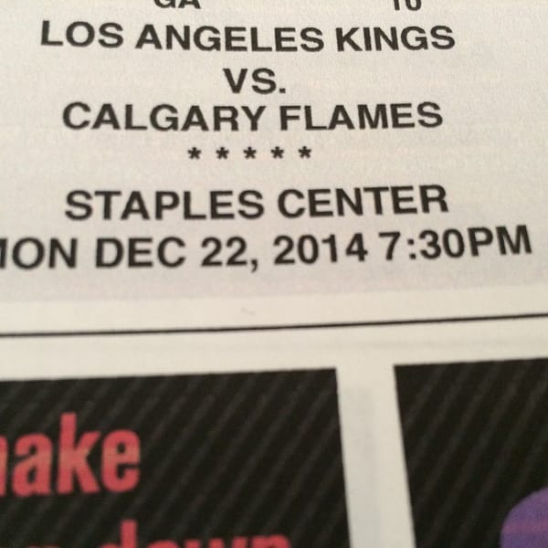 Kings vs Flames tonight at Staples Center should be fun. #hockey