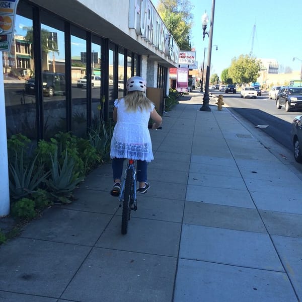 She likes the bike!