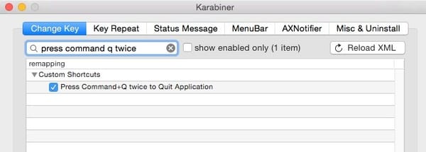 Make it harder to Command Q an app on OS X