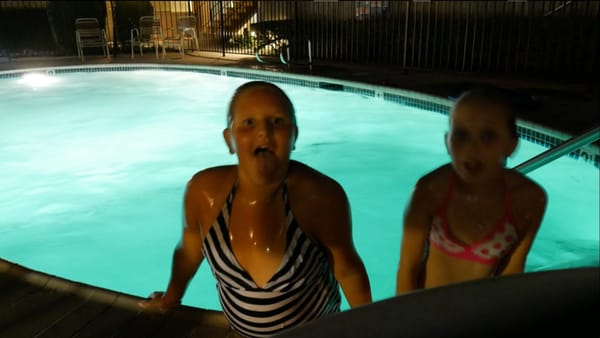 Night Swimming Time-Lapse 4K Video