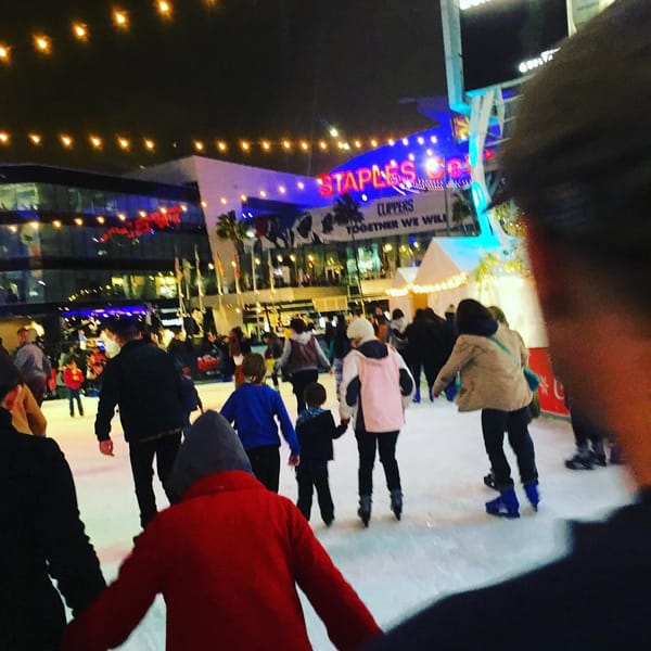 Ice skating outside so weird