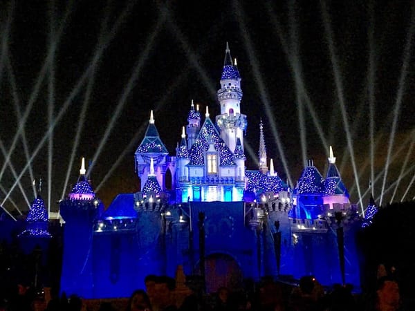 The view of the front of Sleeping Beauty's Castle