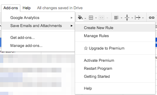 Finding and saving purchase receipts in email to Google Drive