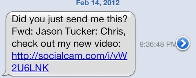 "I got an email/txt from you last night from Socialcam, what is that about?" Feature image