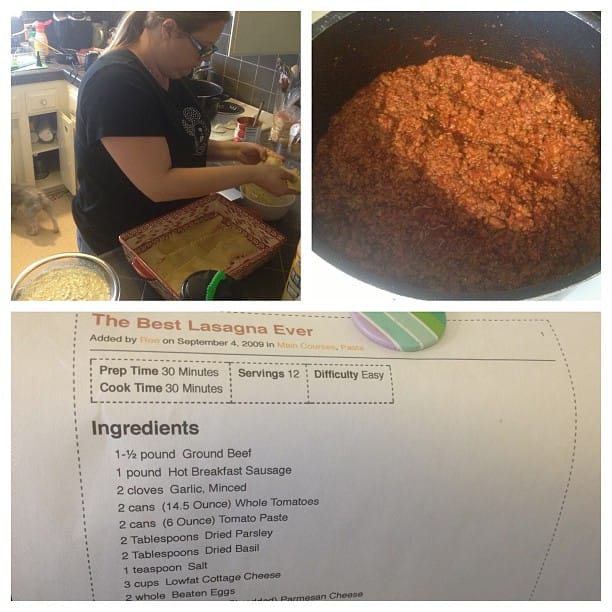 "The Best Lasagna Ever" is what Jen is making tonight for dinner. Feature image