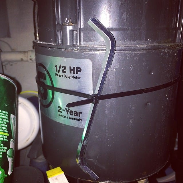 Next time your garbage disposal get stuck use an Allen Wrench to fix it, then run a ziptie around the unit and jam the wrench between them. Now it wil Feature image