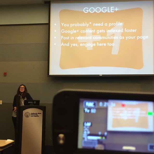 "Google Plus, what are we going to do with you?" -Sarah Wefald #wclax Feature image