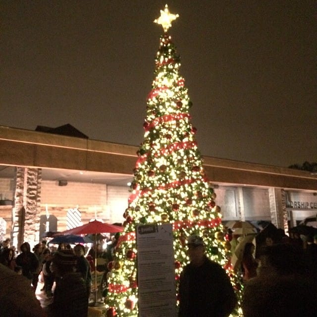 Tree lighting at EvFree Fullerton #evfreefullerton #kingdomcome Feature image