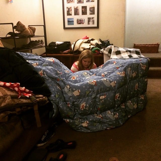 She made a fort. Feature image